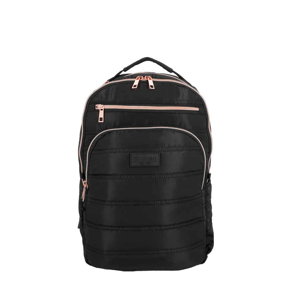 Morral para laptop 15 de mujer Vermont negro/rosado