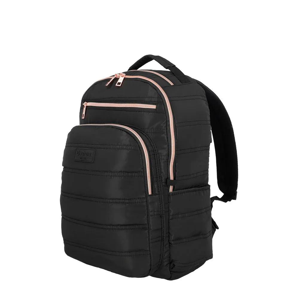 Morral para laptop 15 de mujer Vermont negro/rosado