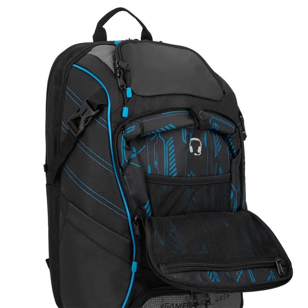 Morral para laptop 17 de hombre Gamerpack negro/azul