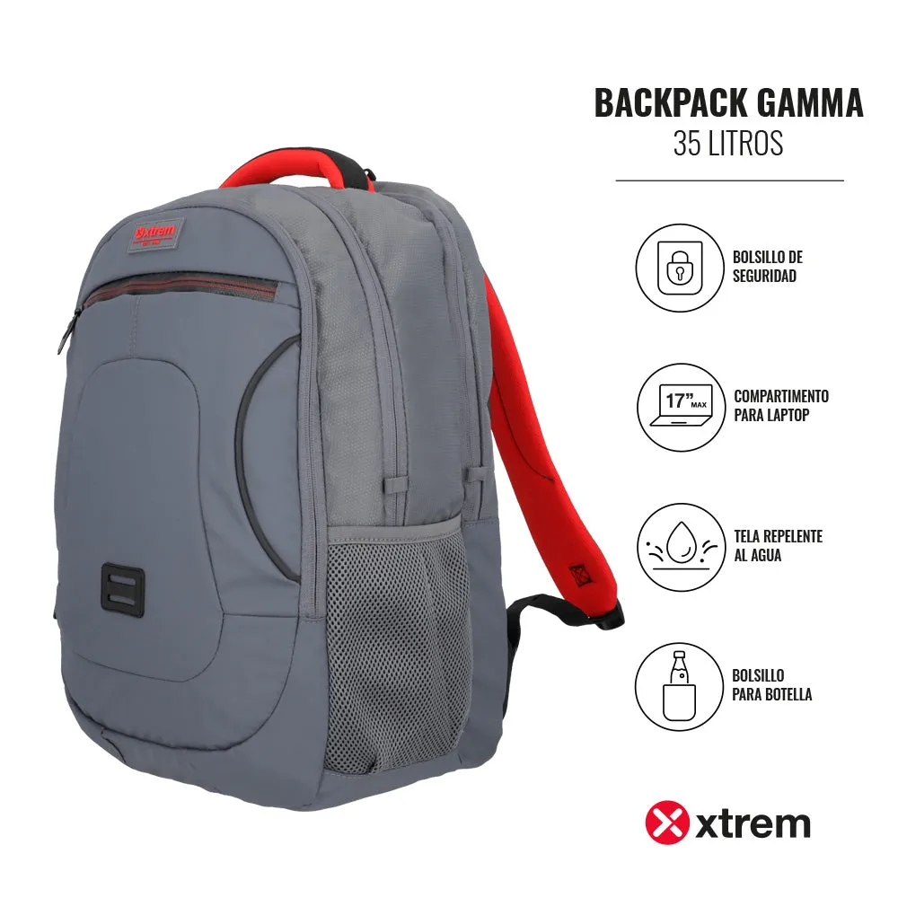 Morral para laptop 17 de hombre Gamma gris