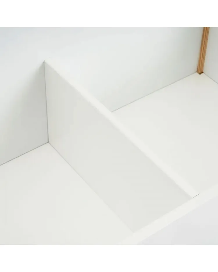 Mueble guarda juguetes de madera blanco