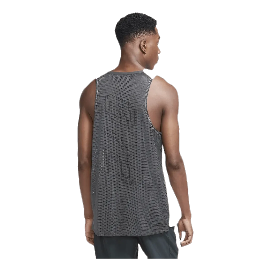 NIKE DRIFIT RISE 365 WILD RUN TANK GREY