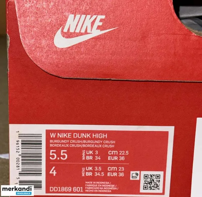NIKE DUNK HIGH  DD1869601  BURGUNDY CRUSH (WMNS)  100% AUTéNTICO