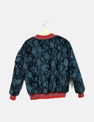 NoName Bomber reversible jacquard verde
