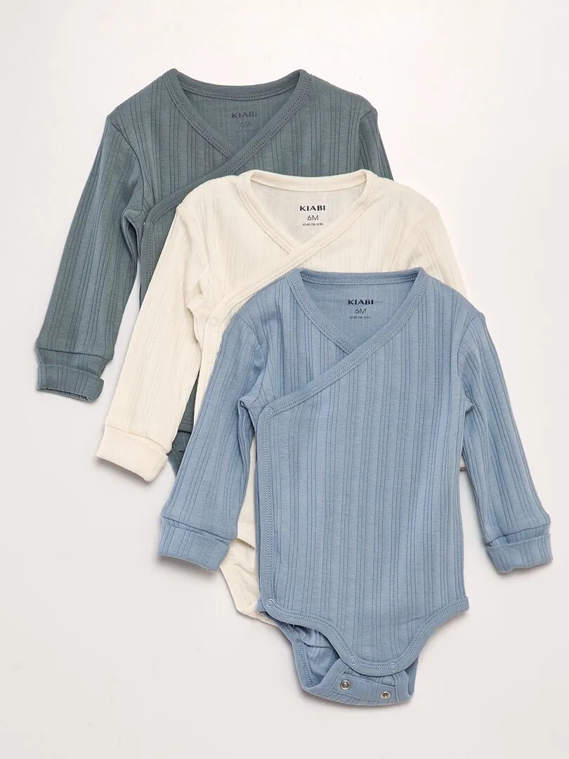PACK DE 3 BODIES EVOLUTIVOS  AZUL