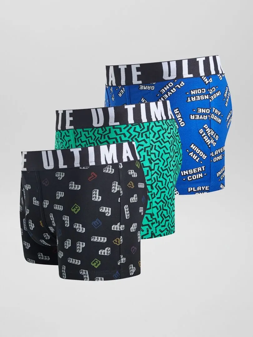 PACK DE 3 BOXERS DE FANTASíA  NEGRO