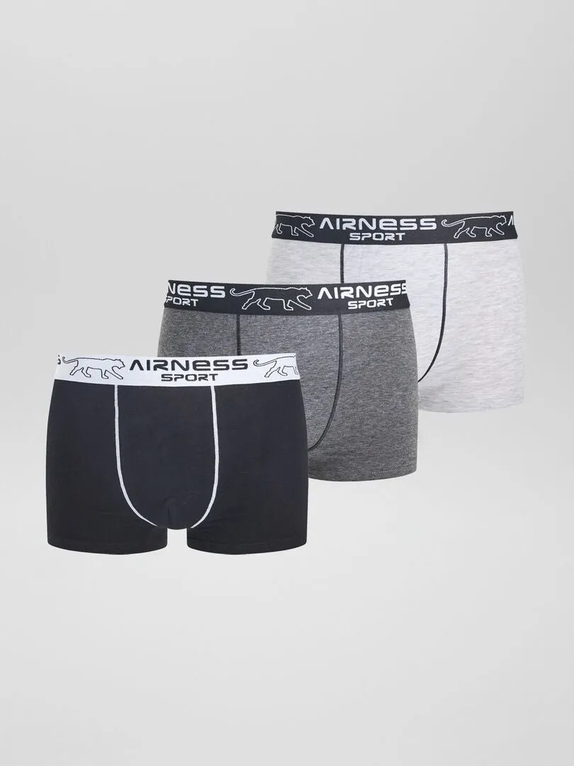 PACK DE 3 BOXERS 'AIRNESS'  GRIS