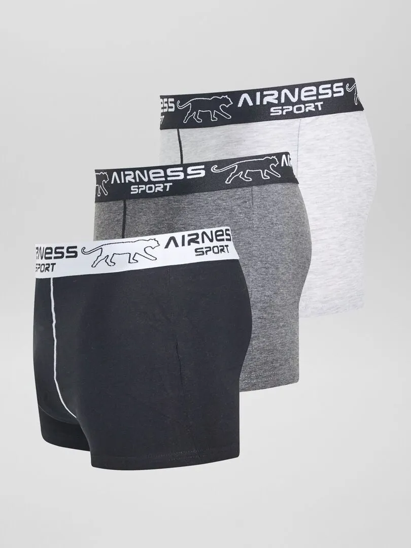 PACK DE 3 BOXERS 'AIRNESS'  GRIS