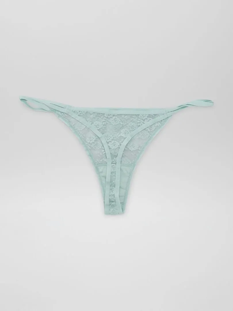 PACK DE 3 TANGAS DE ENCAJE  BLANCO NIEVE