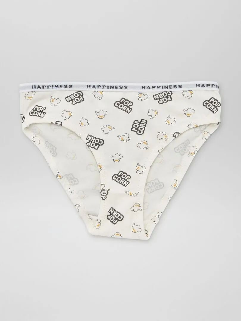PACK DE 4 BRAGUITAS ESTAMPADAS  NEGRO