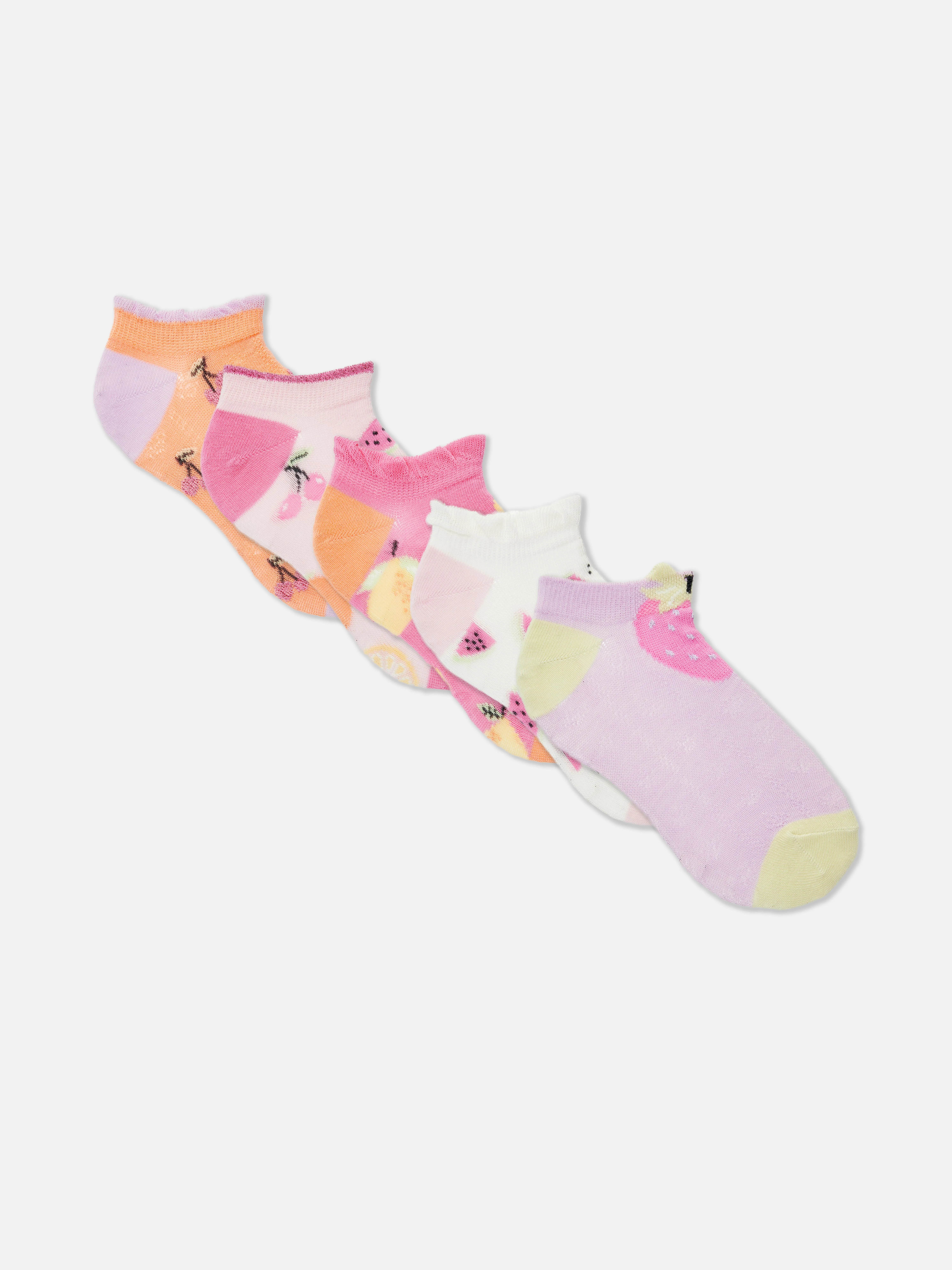 Pack de 5 pares de calcetines deportivos de frutas