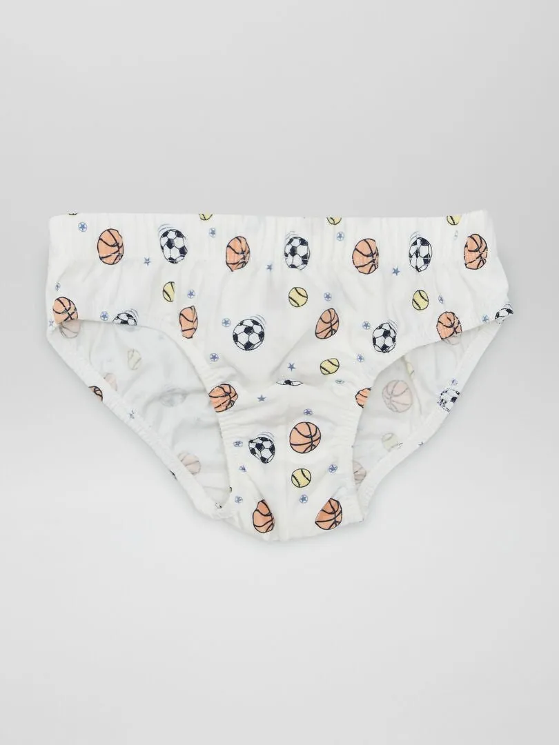 PACK DE 7 SLIPS ESTAMPADOS  AZUL