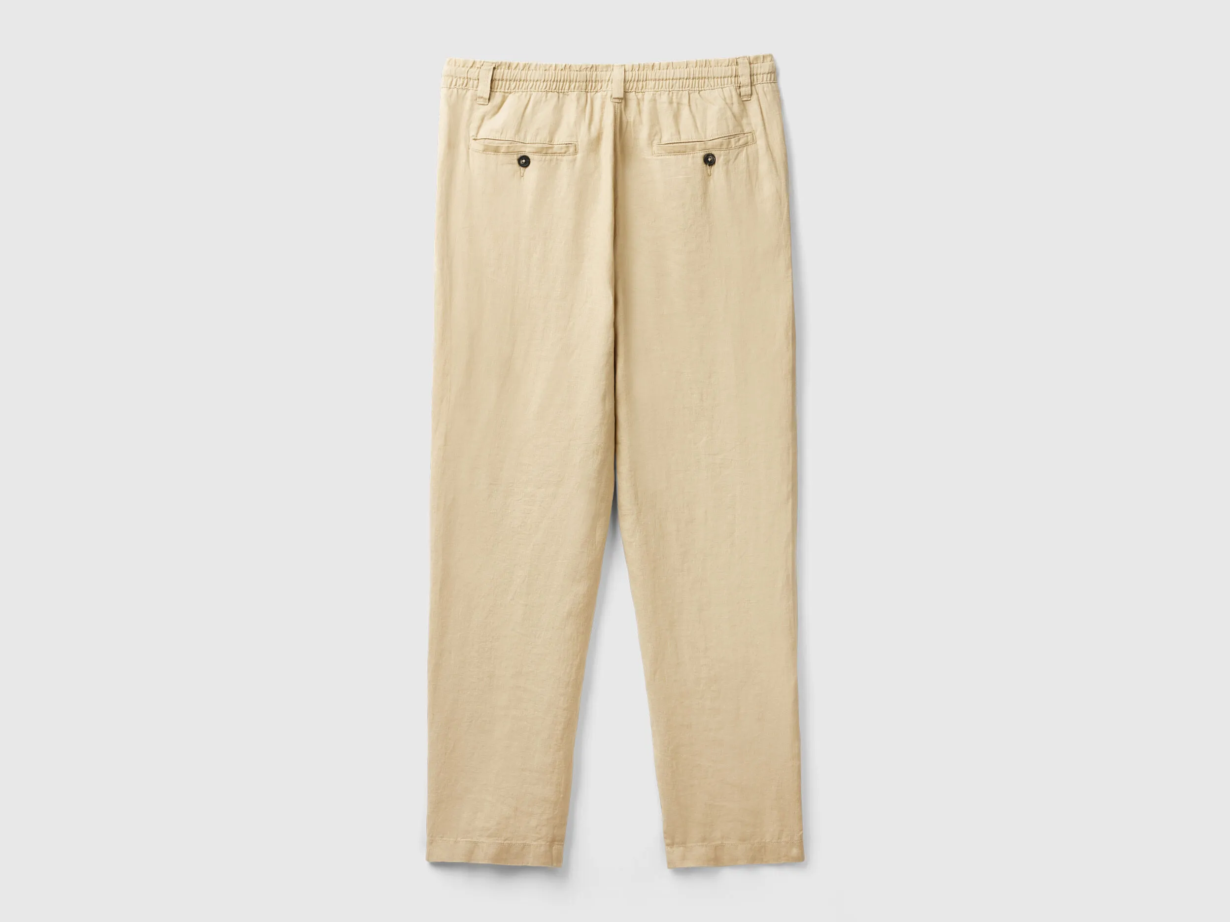 Pantalón de 100 % lino con cordón