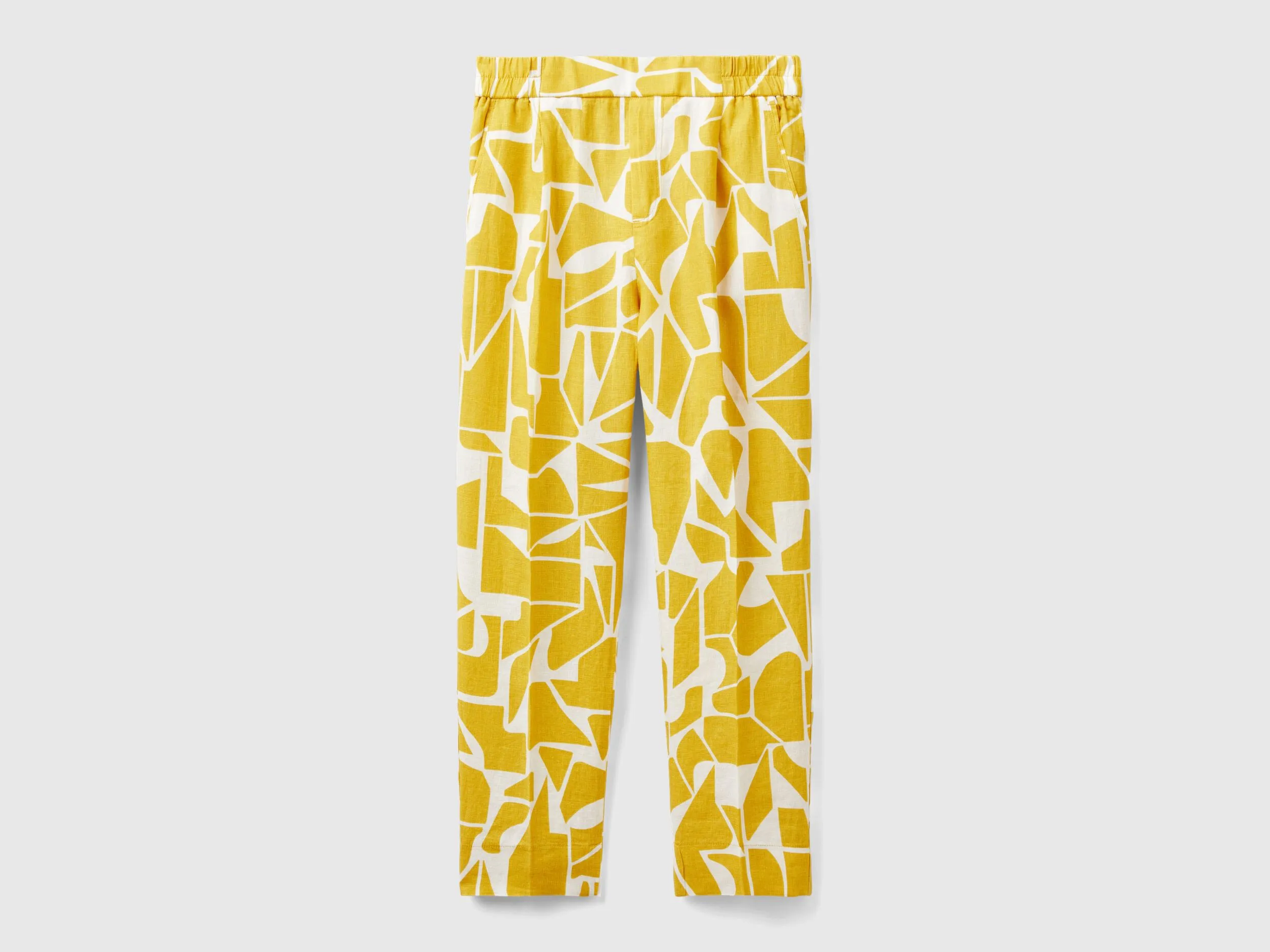 Pantalón de lino estampado