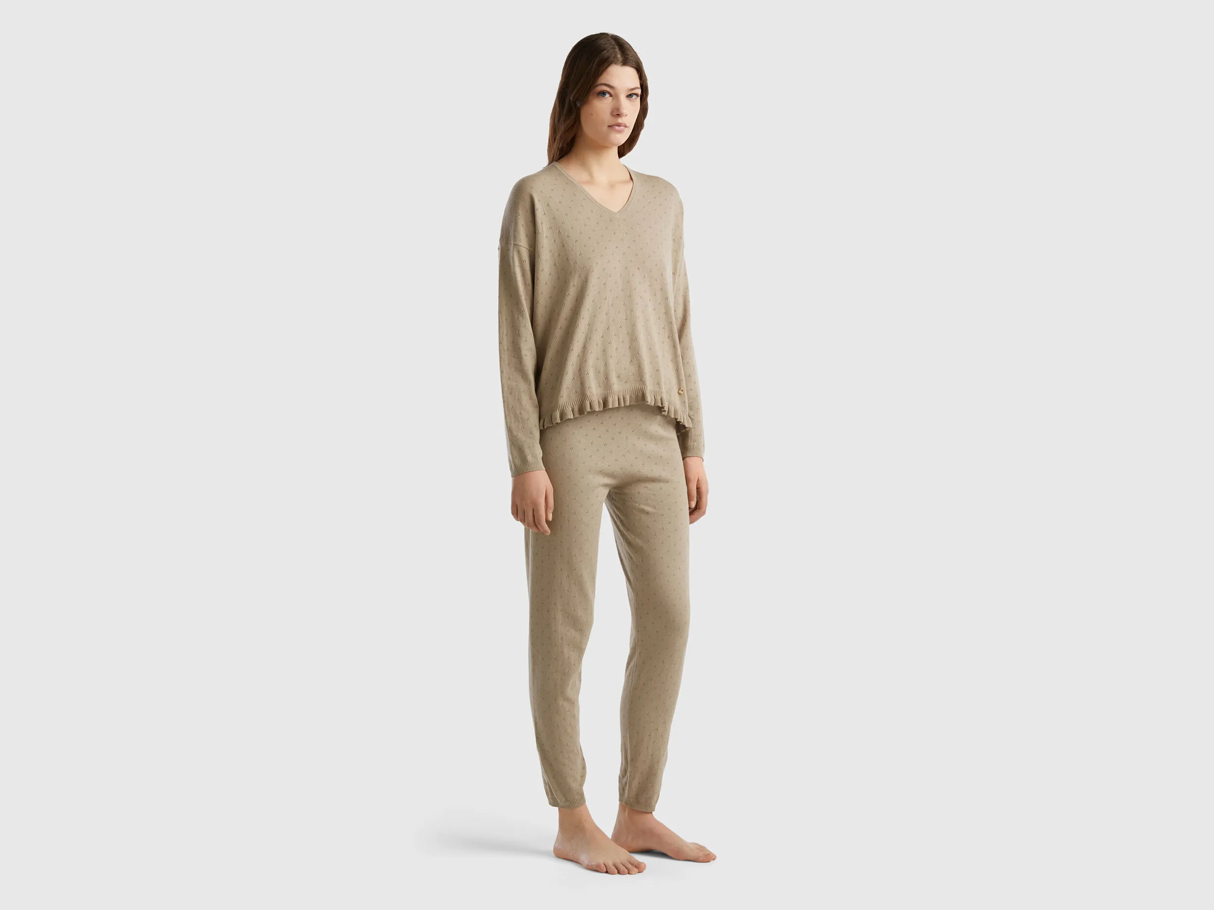 Pantalón de punto con cordón de ajuste
