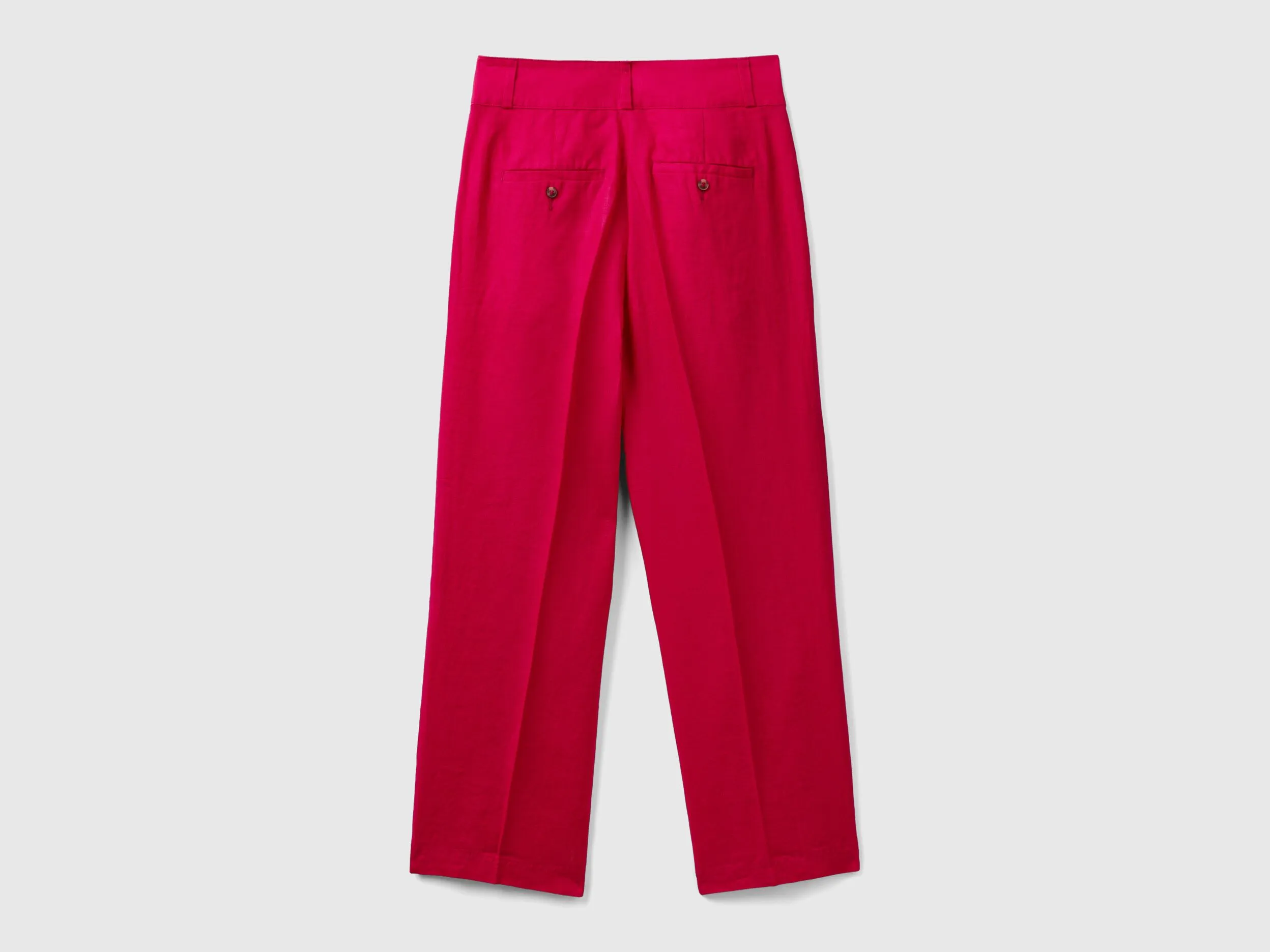 Pantalón recto de puro lino