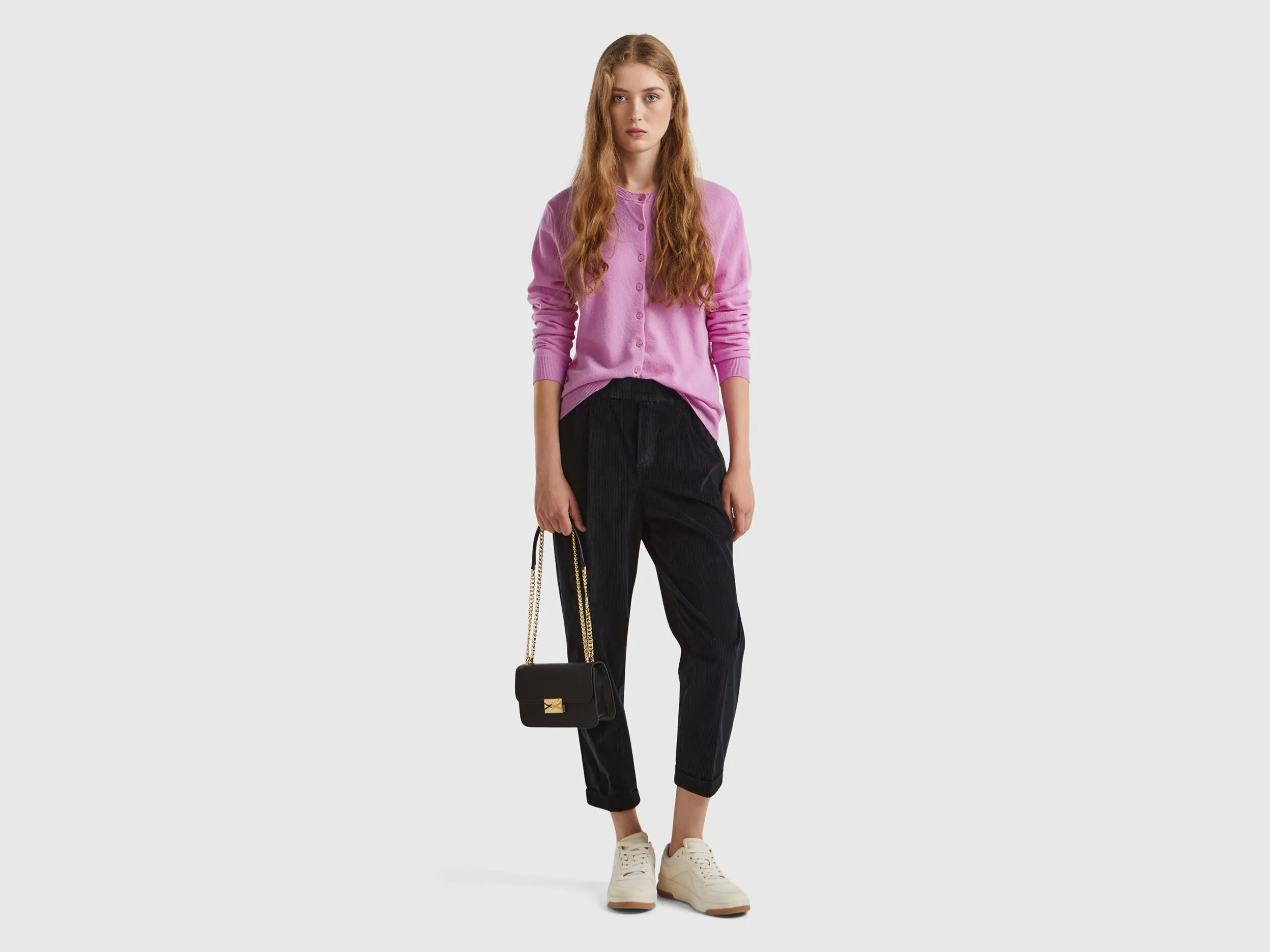 Pantalones chinos de pana con cintura elástica