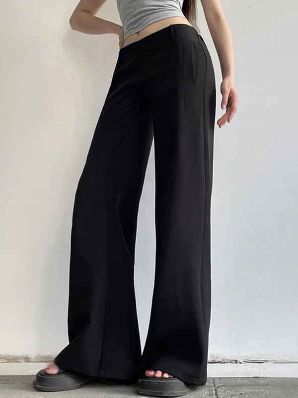 Pantalones holgados a medida de color liso