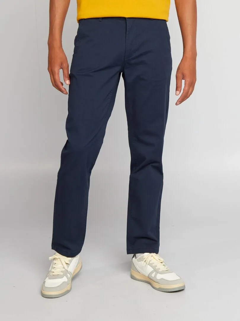 PANTALóN CHINO RECTO   L32  AZUL