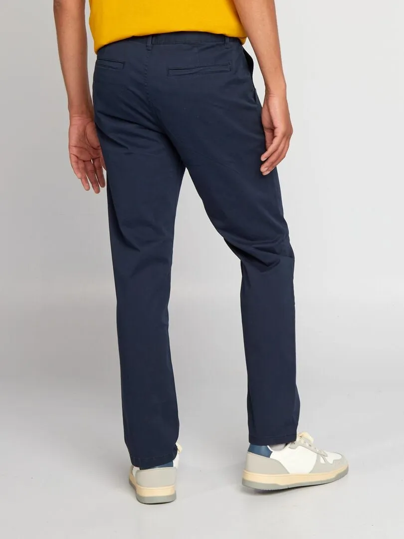 PANTALóN CHINO RECTO   L32  AZUL