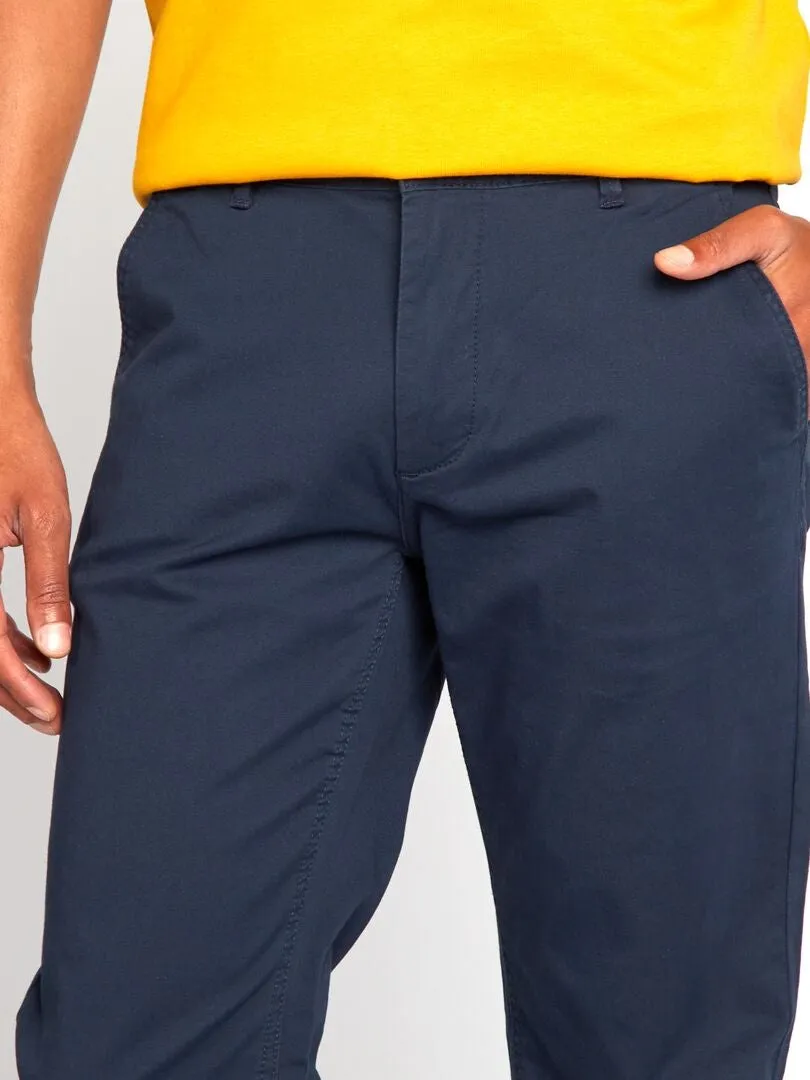 PANTALóN CHINO RECTO   L32  AZUL