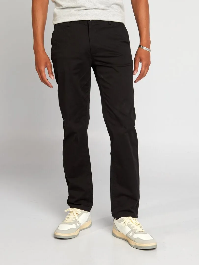 PANTALóN CHINO RECTO   L32  NEGRO