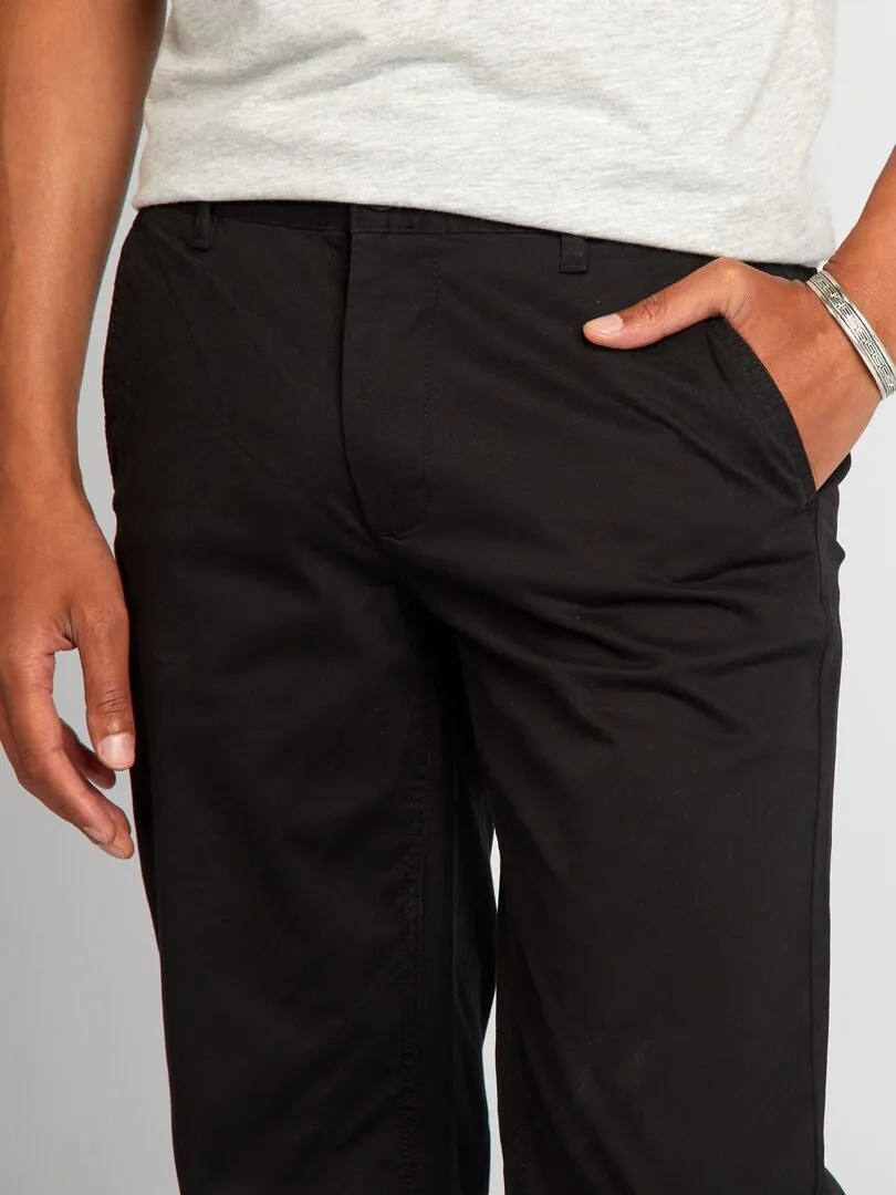 PANTALóN CHINO RECTO   L32  NEGRO
