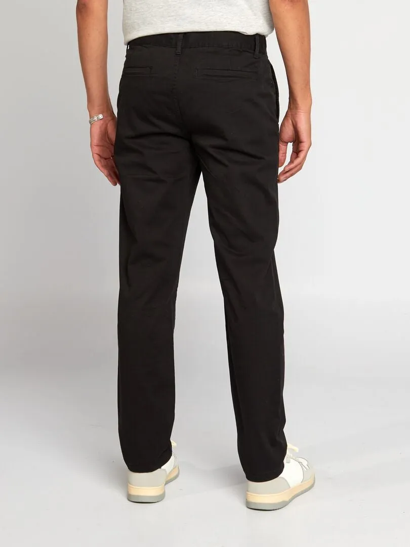 PANTALóN CHINO RECTO   L32  NEGRO