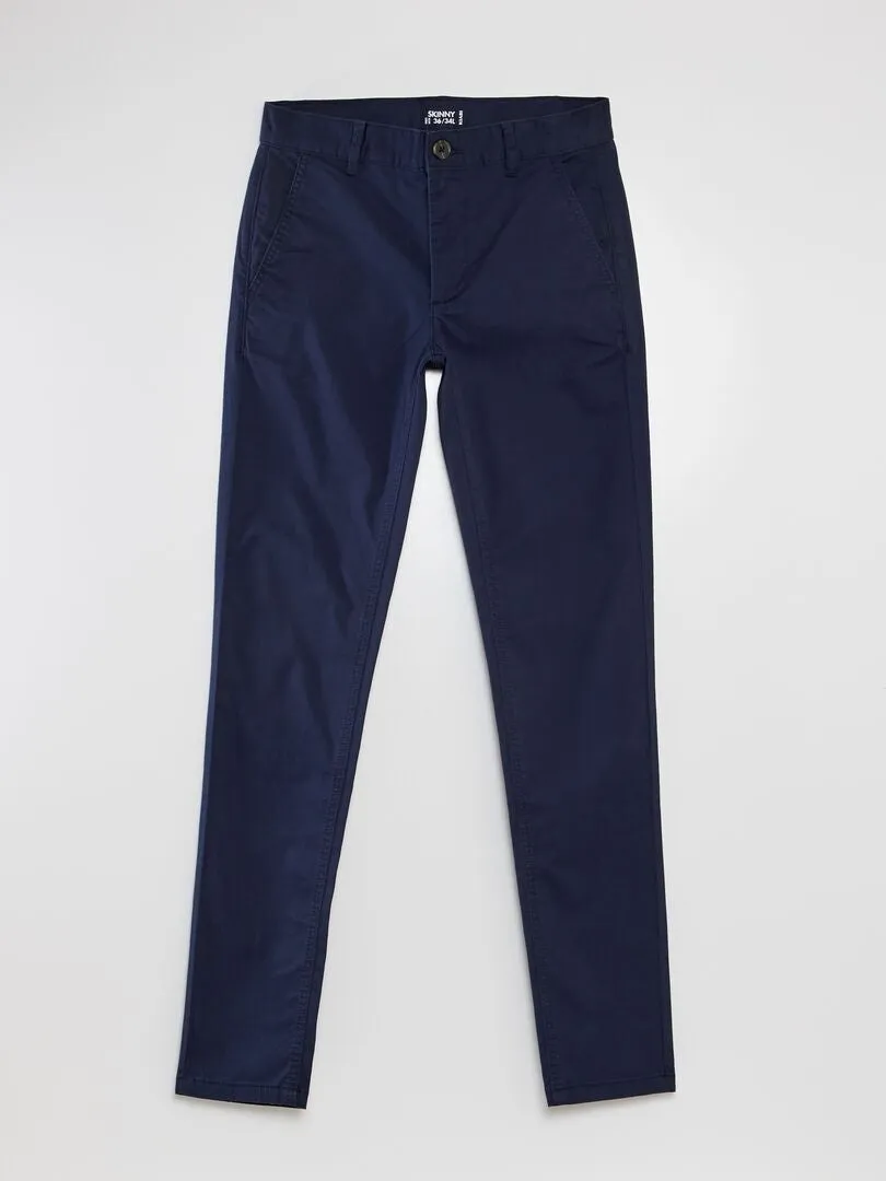 PANTALóN CHINO SKINNY L34  AZUL