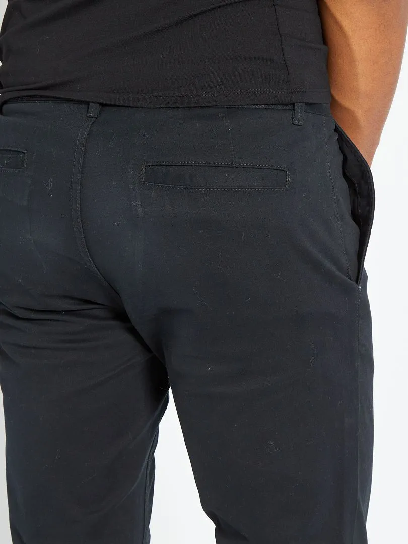 PANTALóN CHINO SLIM L30  NEGRO