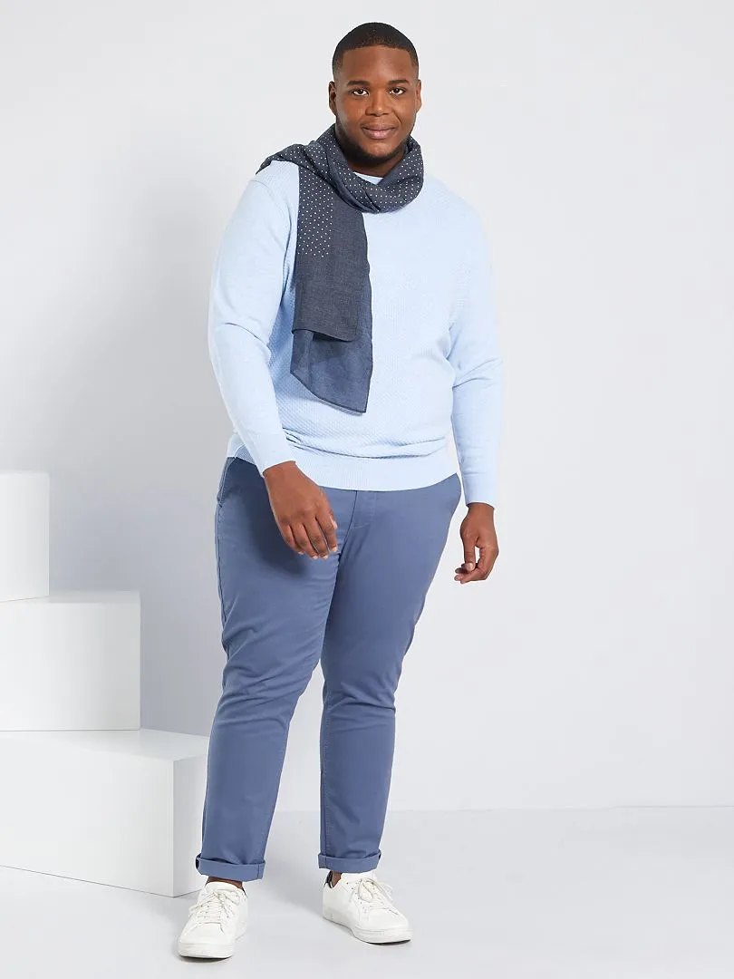 PANTALóN CHINO SLIM L34  AZUL