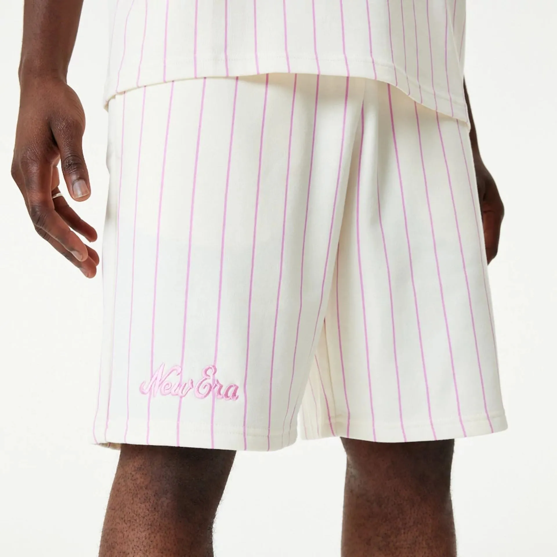 Pantalón corto New Era Pinstripe Blanco