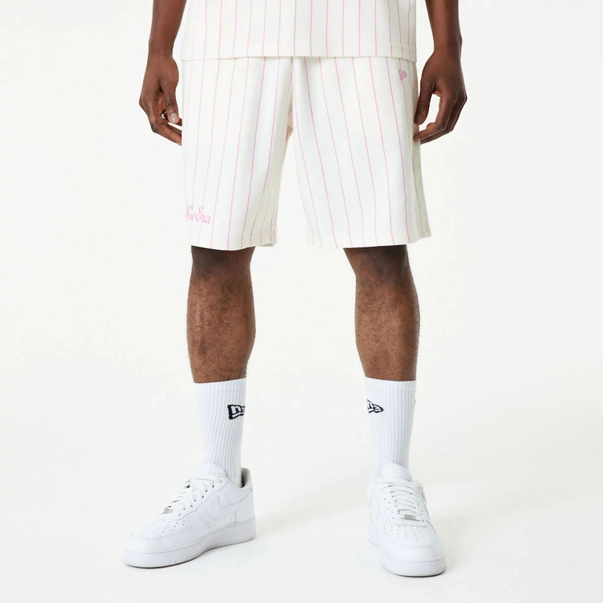 Pantalón corto New Era Pinstripe Blanco