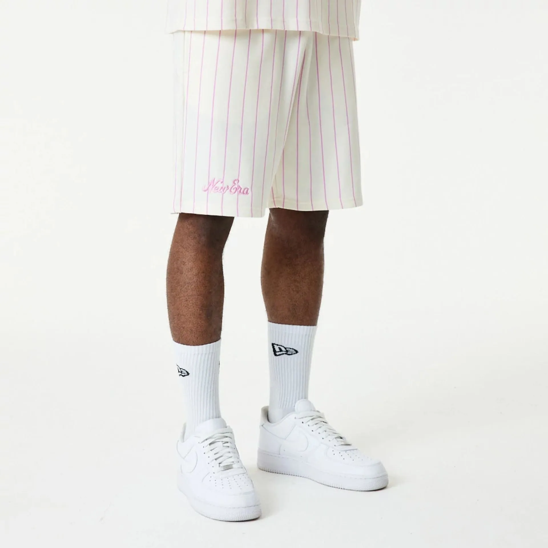 Pantalón corto New Era Pinstripe Blanco