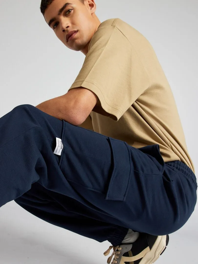 PANTALóN DE JOGGING MULTIBOLSILLOS  AZUL