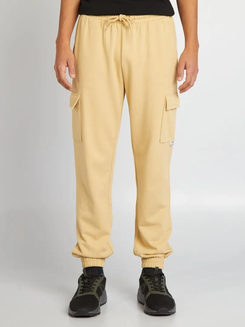 PANTALóN DE JOGGING MULTIBOLSILLOS  BEIGE