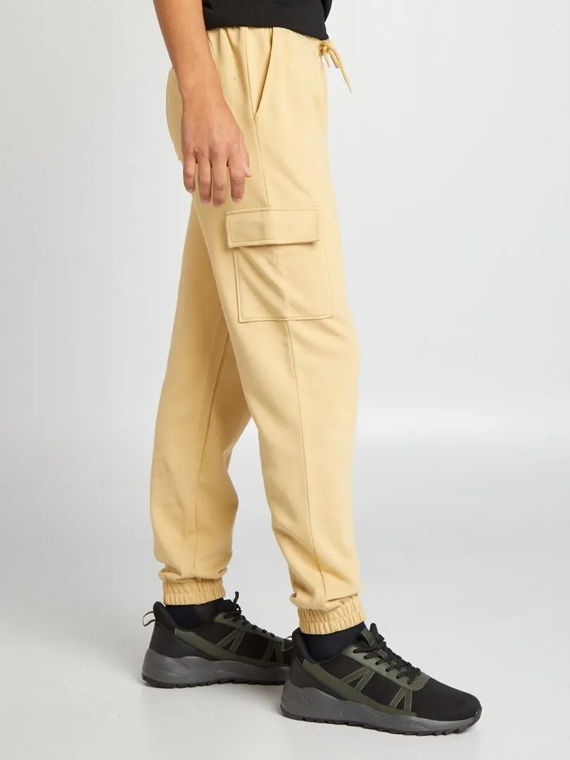 PANTALóN DE JOGGING MULTIBOLSILLOS  BEIGE