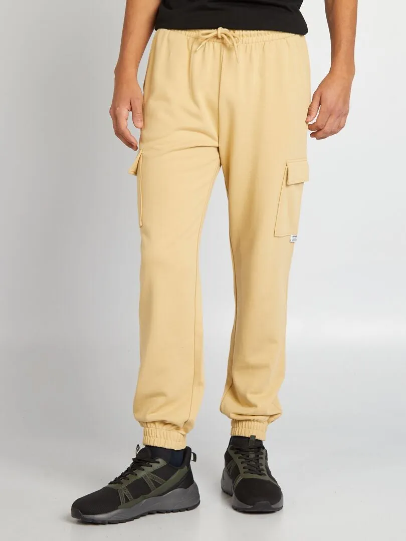 PANTALóN DE JOGGING MULTIBOLSILLOS  BEIGE