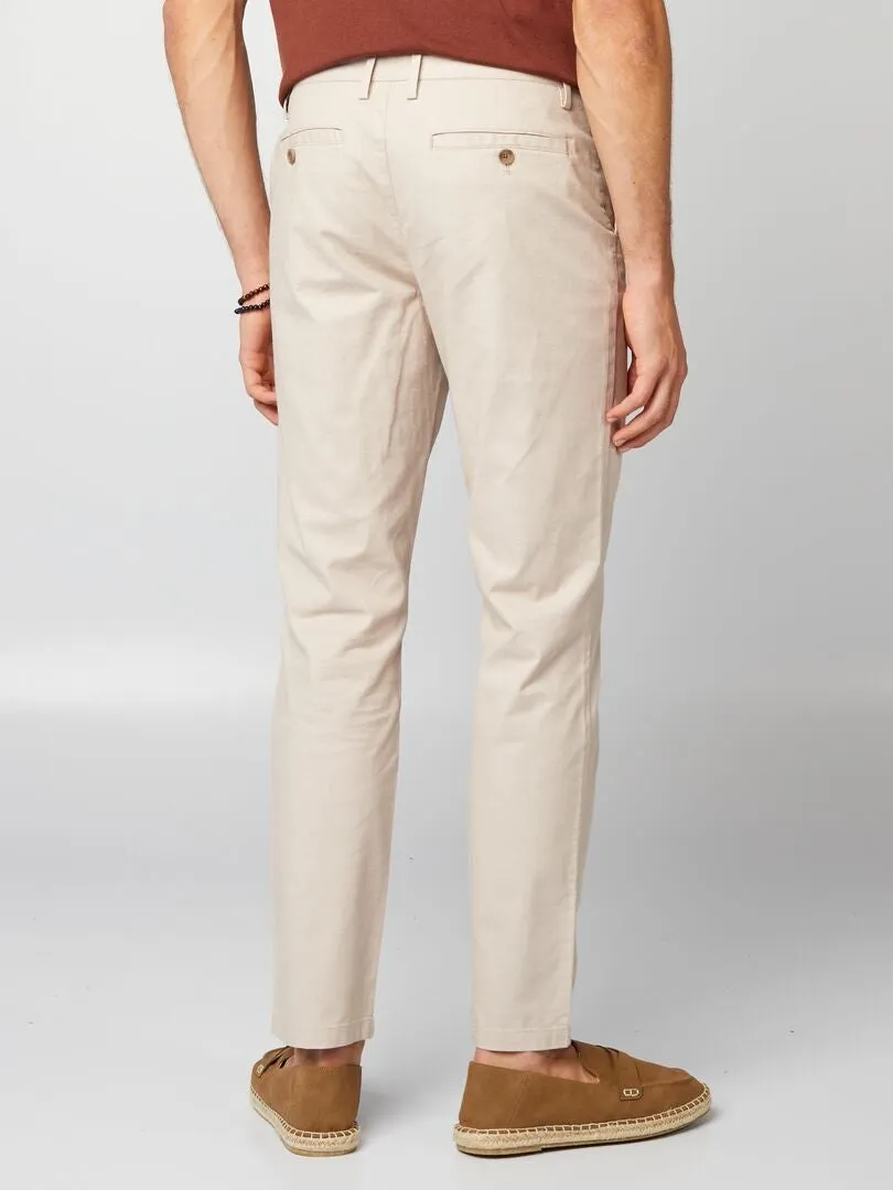 PANTALóN DE TRAJE  BEIGE