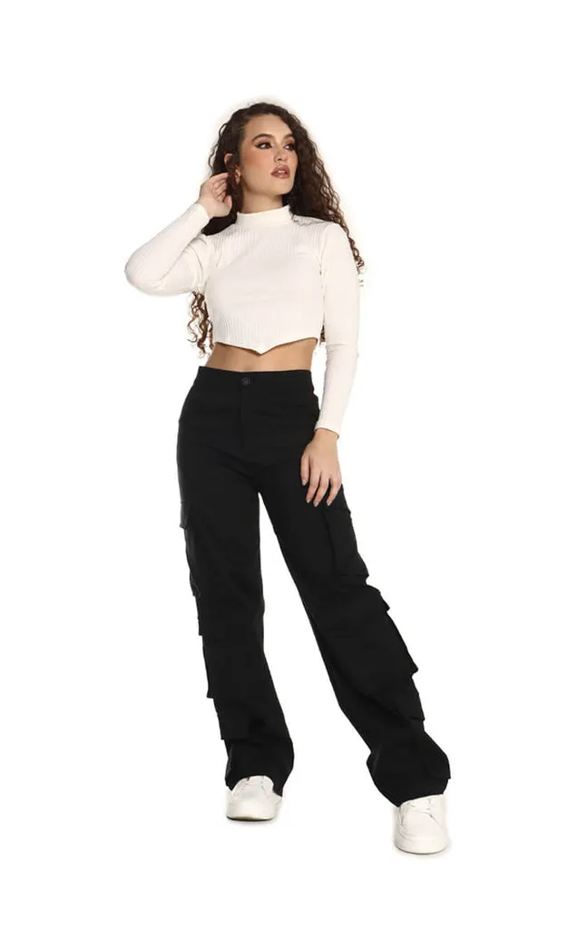 Pantalón Negro Cargo