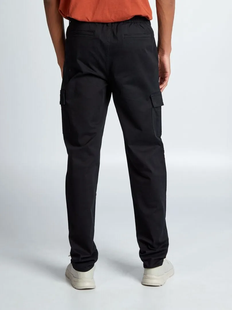 PANTALóN RECTO CON BOLSILLOS EN LOS LATERALES +1,90 M  L36  NEGRO