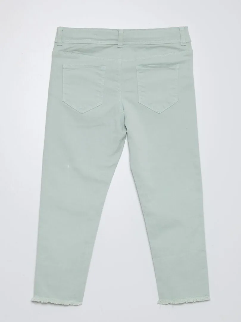 PANTALóN SKINNY DE TIRO ALTO  AZUL