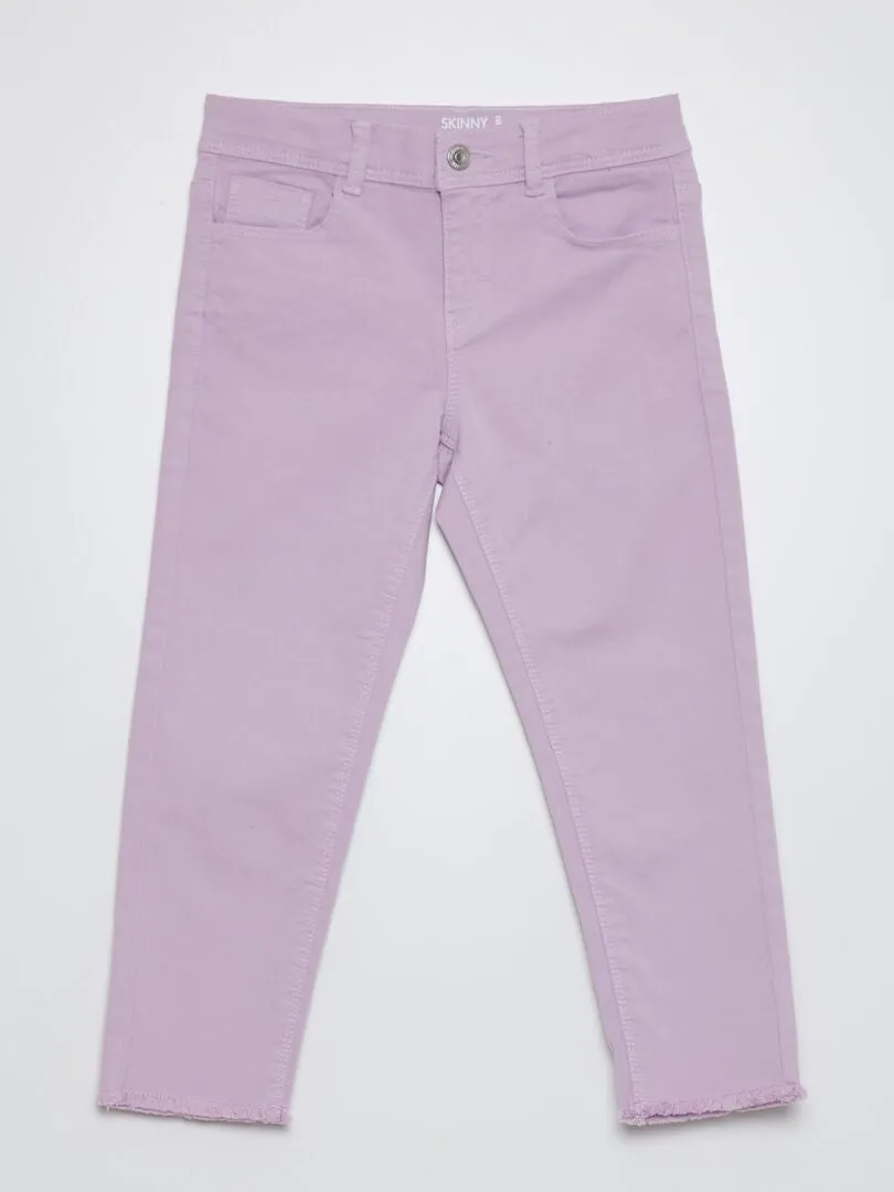 PANTALóN SKINNY DE TIRO ALTO  PURPURA