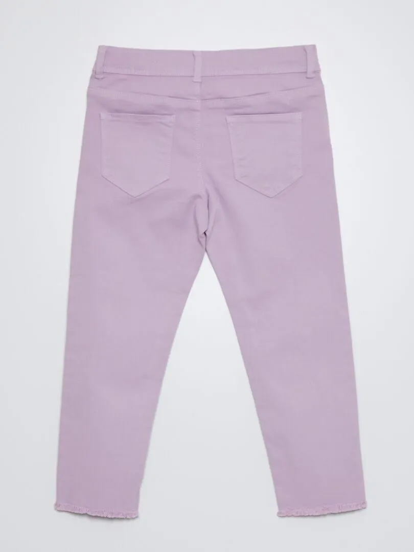 PANTALóN SKINNY DE TIRO ALTO  PURPURA