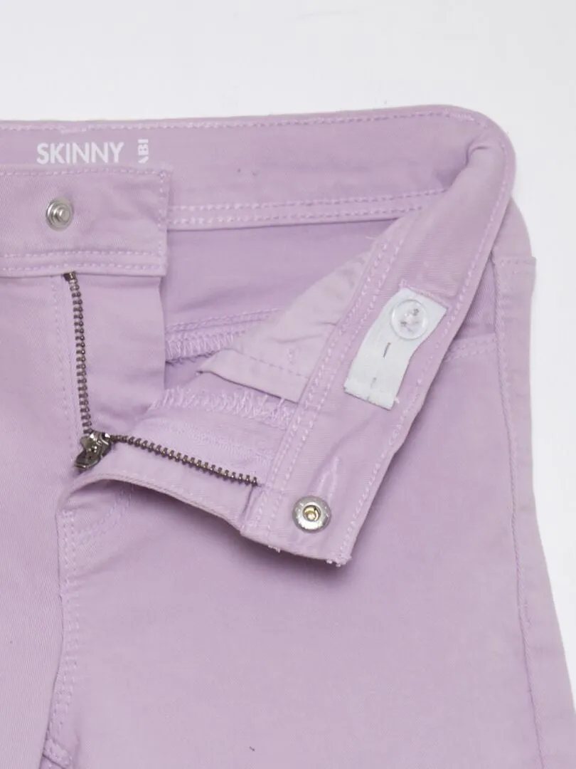 PANTALóN SKINNY DE TIRO ALTO  PURPURA