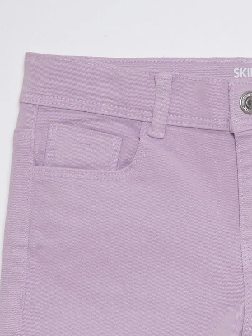 PANTALóN SKINNY DE TIRO ALTO  PURPURA