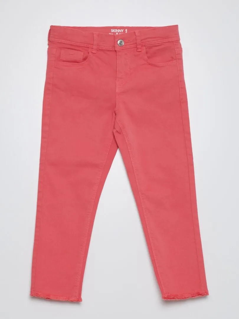 PANTALóN SKINNY DE TIRO ALTO  ROSA