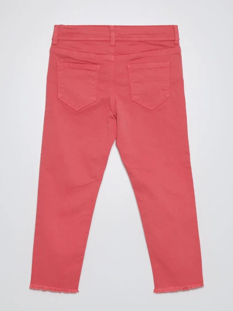 PANTALóN SKINNY DE TIRO ALTO  ROSA