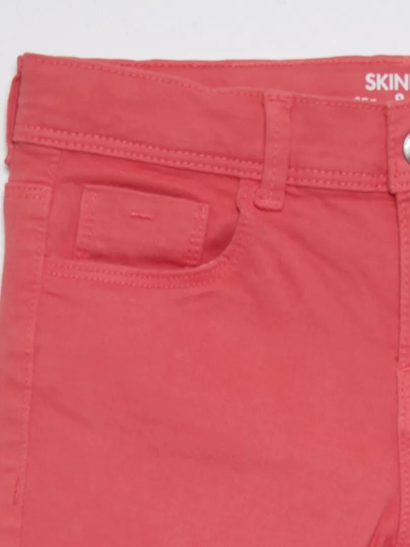 PANTALóN SKINNY DE TIRO ALTO  ROSA