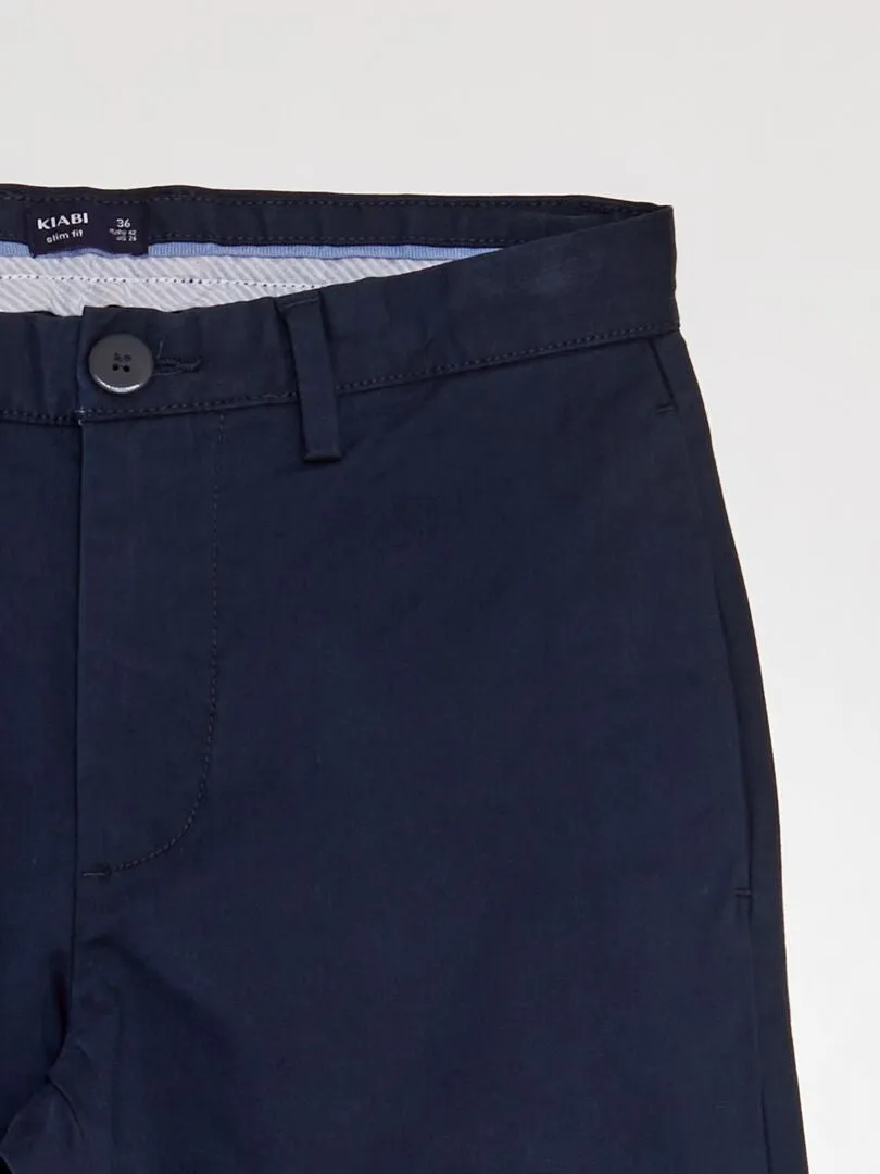 PANTALóN SLIM DE TENCEL  AZUL